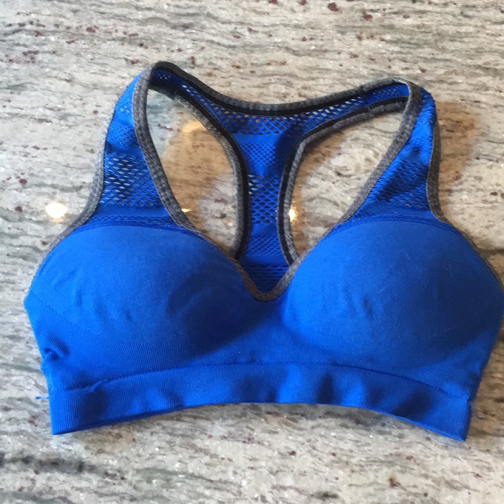 VIctoria Secret PINK blue padded sports bra